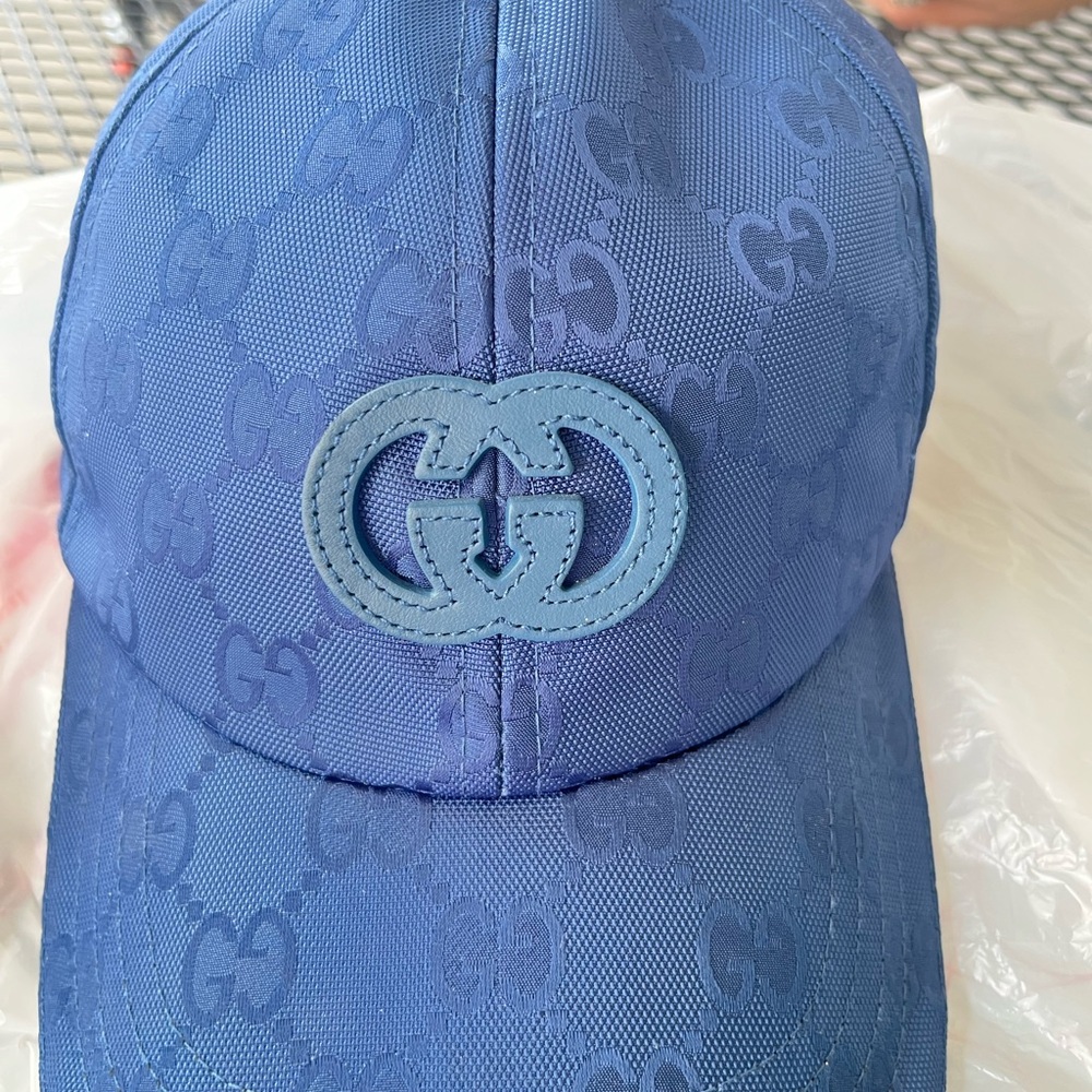 New in box with tags Gucci Blue GG Monogram Baseball Cap for spring & summer.🇮🇹 - Picture 6 of 10